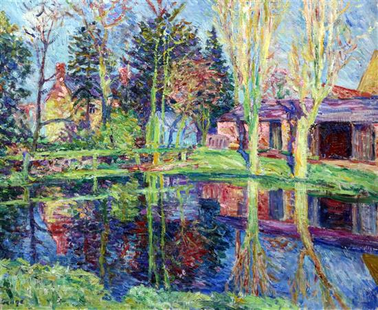 § Charles Genge (1874-1958) A Farm Pond, 15 x 18in.